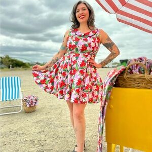 Nooworks Berries Print Peter Pan Mini Dress -